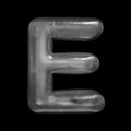 Ice letter E - Capital 3d Winter font - suitable for Nature, Winter or Christmas related subjects