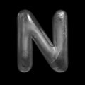 Ice letter N - Capital 3d Winter font - suitable for Nature, Winter or Christmas related subjects