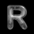 Ice letter R - Uppercase 3d Winter font - suitable for Nature, Winter or Christmas related subjects