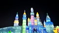 Ice light in Harbin, China, Hei Longing Province Royalty Free Stock Photo