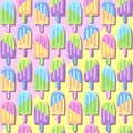Ice Lollipops Popsicles Summer Punchy Pastels Colors Pattern