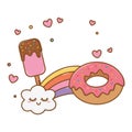Ice lolly donut and rainbow