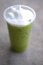 Ice matcha green Tea fresh Royalty Free Stock Photo