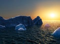 Ice melting, climate change. Antarctic Ocean. Arctic sea, drifting iceberg Royalty Free Stock Photo