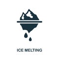 Ice Melting icon. Simple element from global warming collection. Creative Ice Melting icon for web design, templates, infographics