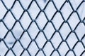 Ice on mesh fence Royalty Free Stock Photo