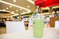 Ice milk green tea Royalty Free Stock Photo