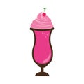 Ice milkshake isolated icon Royalty Free Stock Photo