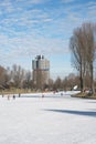 Ice on the Olympiapark Lake