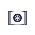 ice pack icon, frozen bag on white Royalty Free Stock Photo
