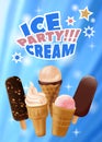 Ice Party Cream Banner