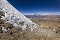 Ice penitentes at altitude 6100m on Sajama Volcano in Bolivia