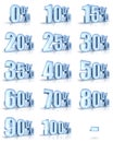 Ice Percent Tags Royalty Free Stock Photo