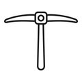 Ice pick axe icon outline vector. Bonfire excavation Royalty Free Stock Photo