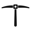 Ice pick axe icon simple vector. Bonfire excavation Royalty Free Stock Photo