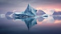 ice pinnacled icebergs landscape