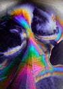 Ice in polarized light Royalty Free Stock Photo