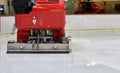 Ice resurfacer machine on ice rink