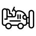 Ice resurfacing machine icon outline vector. Frozen surface cleaning