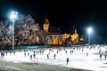 Ice rink in the Budapest City Park, Hungary