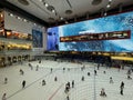 Ice Rink at Dubai Mall in Dubai, UAE Royalty Free Stock Photo