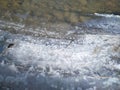 Ice on the river with beautiful patterns Royalty Free Stock Photo