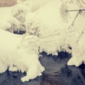 ice in the river, north china Royalty Free Stock Photo