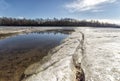 Ice by River in Umea, Sweden