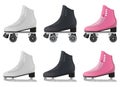 Ice and roller skates vector design illustration isolated on white background Royalty Free Stock Photo