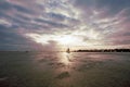 Ice sailing on the Gouwzee in the Netherlands Royalty Free Stock Photo