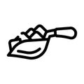 ice scoop bartender line icon vector illustration