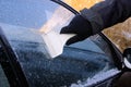 Ice scraping Royalty Free Stock Photo