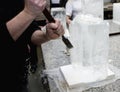 Ice sculptor Royalty Free Stock Photo