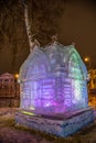 The Ice sculpture: The Cat House. Royalty Free Stock Photo