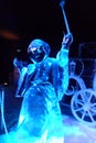 Ice sculpture of Disney Cinderella cartoon