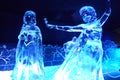 Ice sculpture of Disney Frozen cartoon