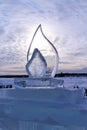 Ice sculpture in the southern port of LuleÃÂ¥ Royalty Free Stock Photo