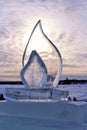 Ice sculpture in the southern port of LuleÃÂ¥ Royalty Free Stock Photo