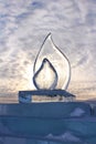 Ice sculpture in the southern port of LuleÃÂ¥ Royalty Free Stock Photo