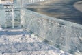 Ice sculpture in winter