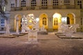 Ice sculptures in the center of Lvov