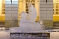 Ice sculptures in the center of Lvov