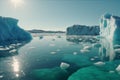 Ice sheet melting glacier. Generate Ai Royalty Free Stock Photo