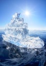 Ice ship on winter Baical Royalty Free Stock Photo