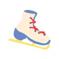 Ice skate boot flat vector abstract element