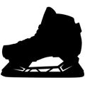 Ice-skate, Ice hockey skates, Ice hockey goaltender skate winter sport equipment realistic silhouette