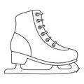 Ice skate icon, outline style