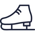Ice skate sport shoelace footwear icon vector