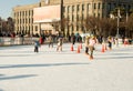 Ice skaters enjoying a sunny December afternoon