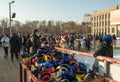 Ice skaters enjoying a sunny December afternoon